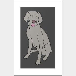 Weimaraner Silver Gray Puppy Dog Lover Posters and Art